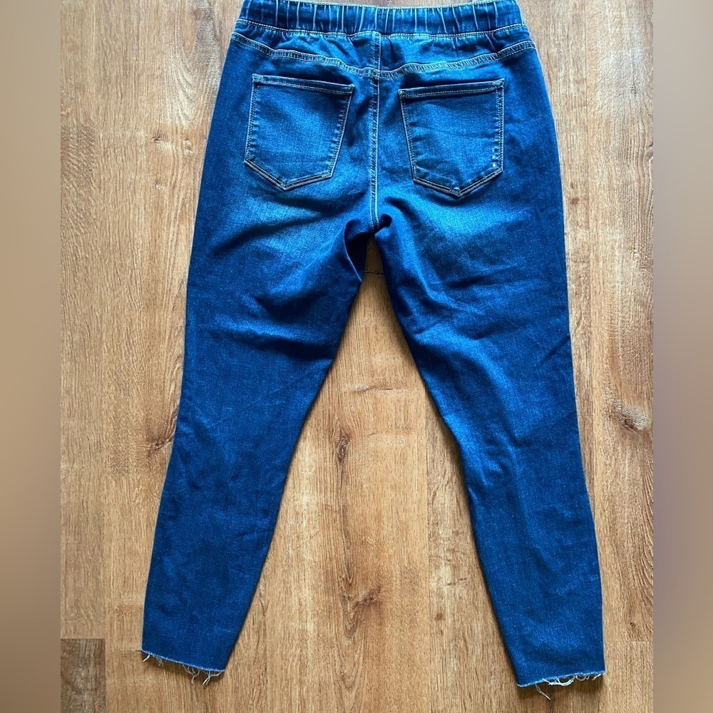 Distressed Pull-on Jeans - Picture 3 of 3